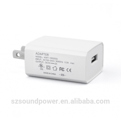 high quality cUL PSE approved USB 5V 2A travel charger