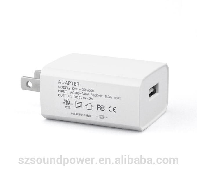 high quality cUL PSE approved USB 5V 2A travel charger